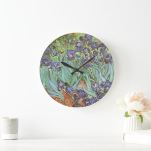 Vincent van Gogh - Irises Large Clock