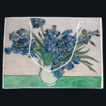 Vincent van Gogh - Irises Large Gift Bag<br><div class="desc">Irises / Still Life: Vase with Irises - Vincent van Gogh,  Oil on Canvas,  1890</div>