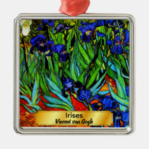 Vincent Van Gogh, Irises, Metal Ornament