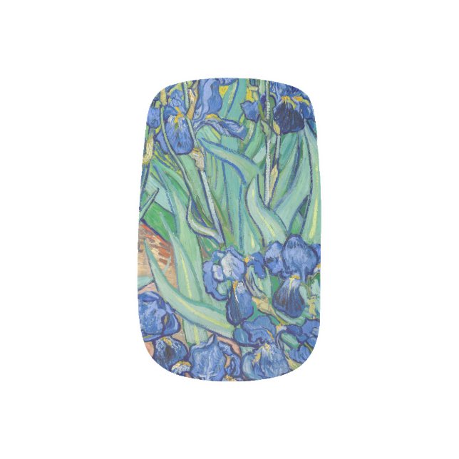 Vincent Van Gogh - Irises Minx Nail Art (Left Thumb)