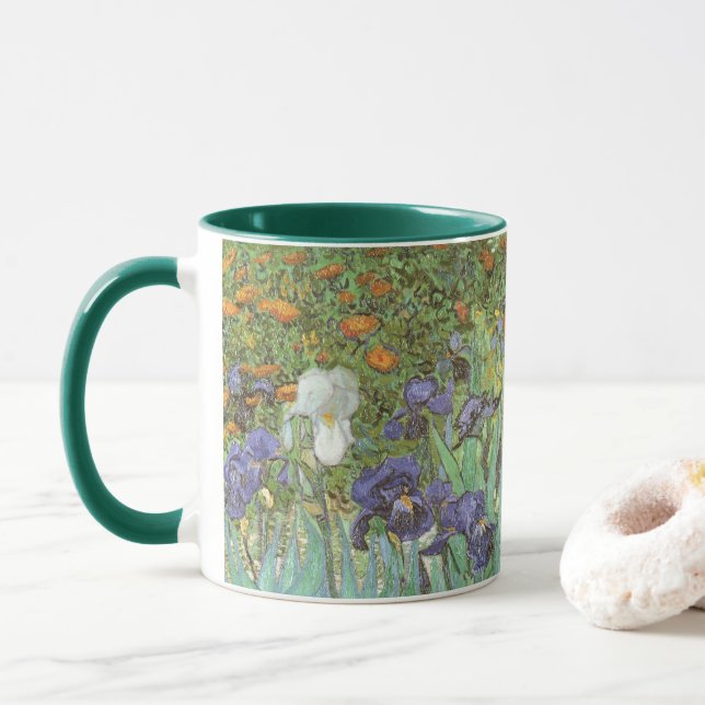 Vincent van Gogh - Irises Mug (With Donut)