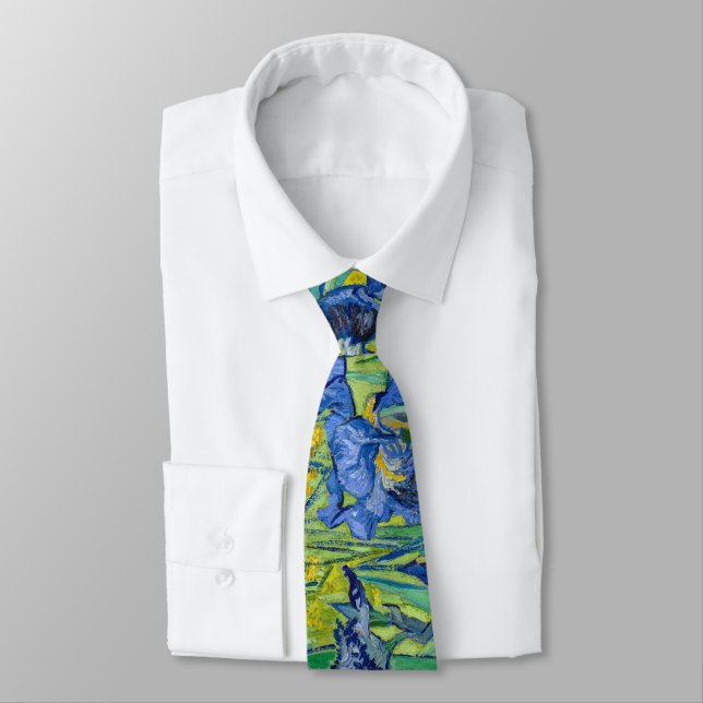 Vincent Van Gogh - Irises Neck Tie (Tied)