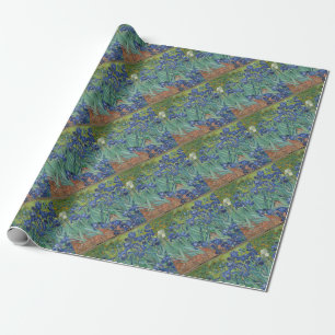 Vincent Van Gogh Irises Painting Flowers Art Work Wrapping Paper