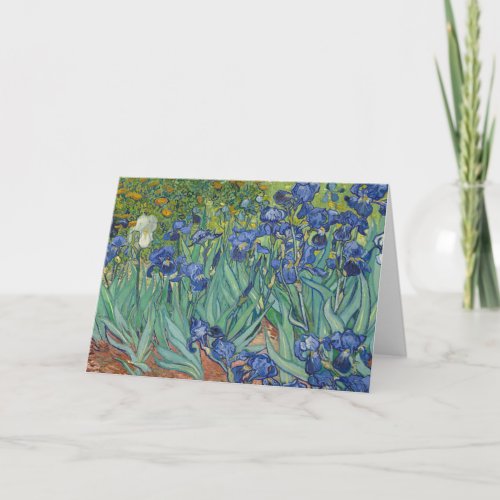 Vincent Van Gogh _ Irises Painting Greetings Card