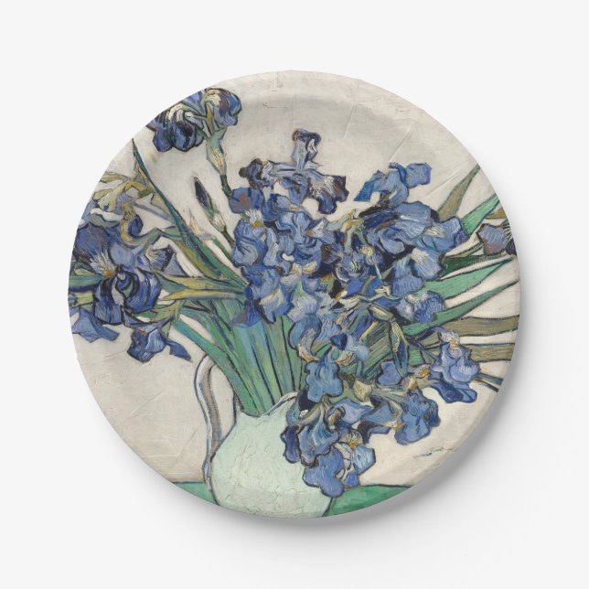 Vincent Van Gogh - Irises Paper Plates (Front)