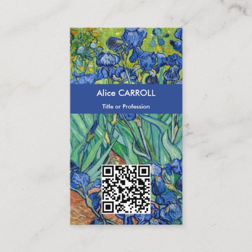 Vincent Van Gogh _ Irises _ QR Code Business Card