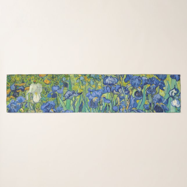 Vincent Van Gogh - Irises Scarf (Front (Horizontal))