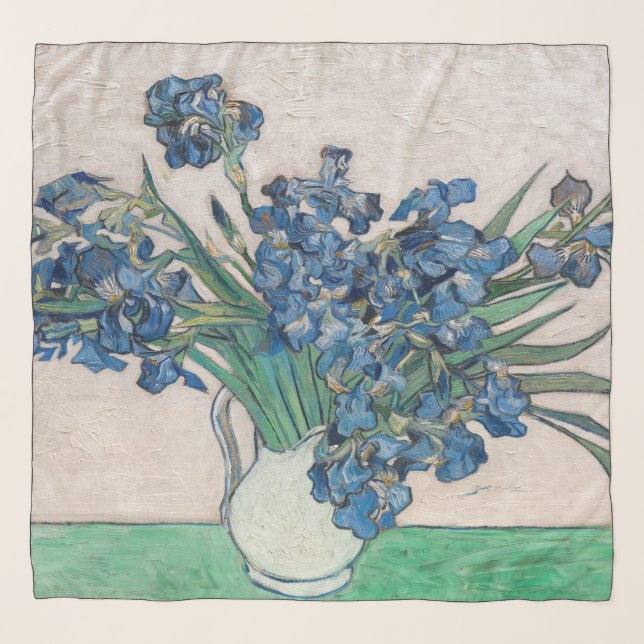 Vincent van Gogh - Irises Scarf (Front (Horizontal))