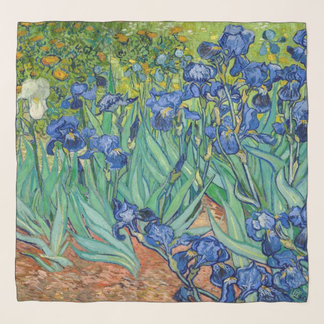 Vincent Van Gogh - Irises Scarf (Front (Horizontal))