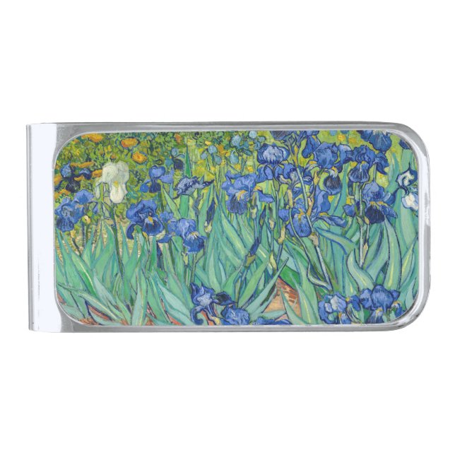 Vincent Van Gogh - Irises Silver Finish Money Clip (Front)