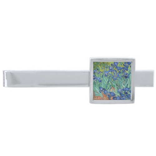 Vincent Van Gogh _ Irises Silver Finish Tie Bar