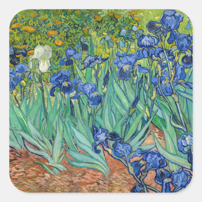 Vincent Van Gogh - Irises Square Sticker (Front)