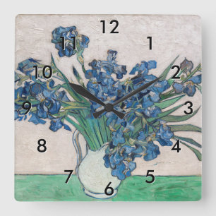 Vincent van Gogh - Irises Square Wall Clock
