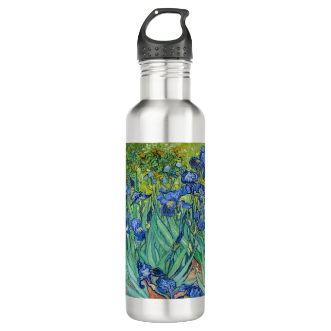 Vincent Van Gogh - Irises Stainless Steel Water Bottle (Front)