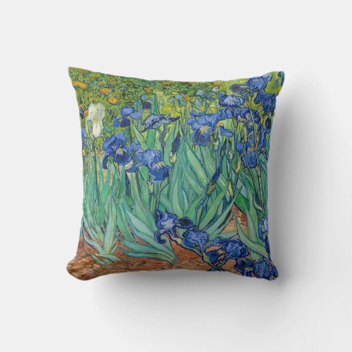 Vincent Van Gogh _ Irises Throw Pillow