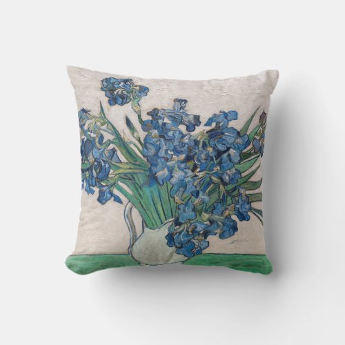 Vincent van Gogh _ Irises Throw Pillow