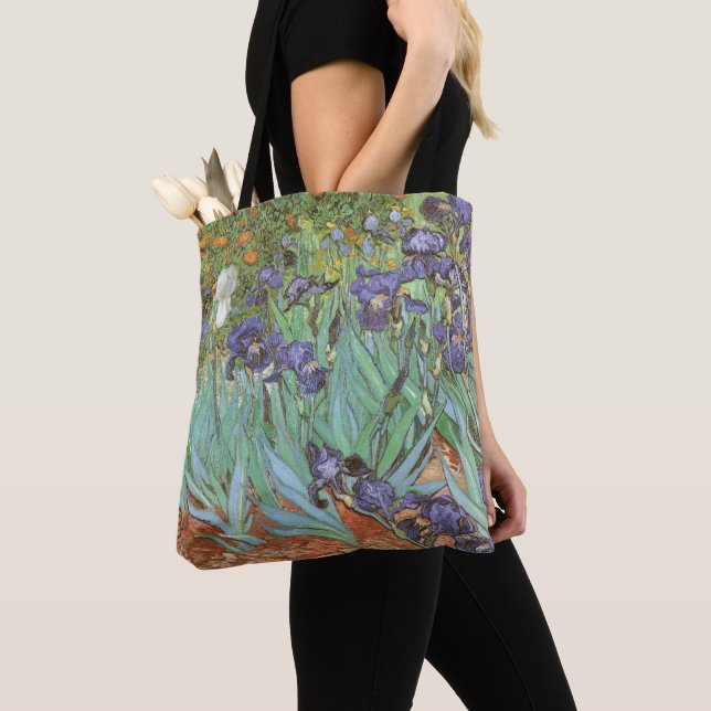 Vincent van Gogh - Irises Tote Bag (Close Up)