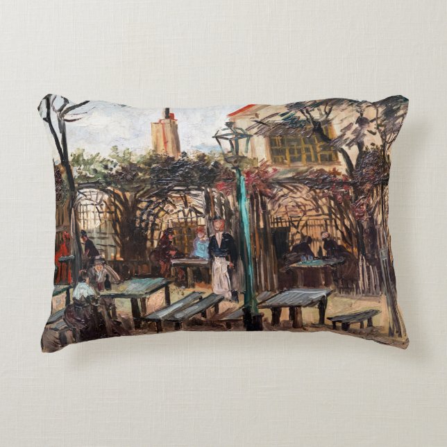 Vincent Van Gogh - La Guinguette on Montmartre Accent Pillow (Front)