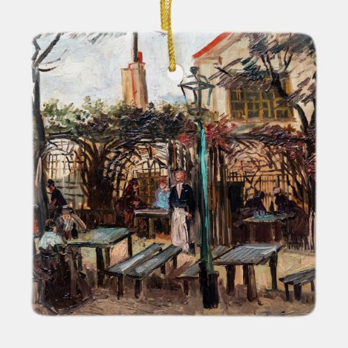 Vincent Van Gogh  La Guinguette on Montmartre Ceramic Ornament