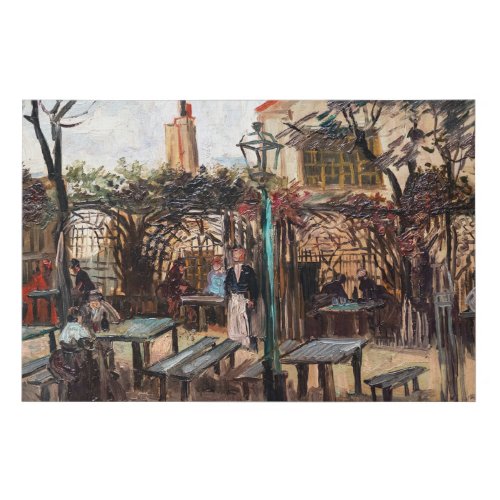 Vincent Van Gogh _ La Guinguette on Montmartre Faux Canvas Print