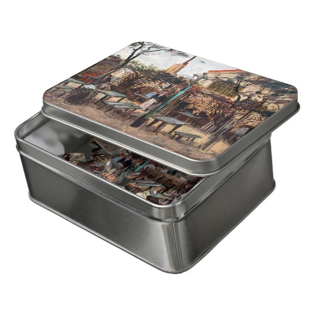 Vincent Van Gogh - La Guinguette on Montmartre Jigsaw Puzzle (Lid Open)