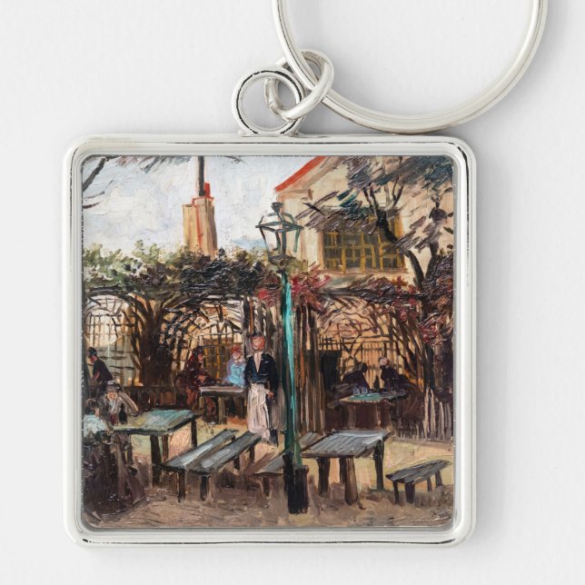 Vincent Van Gogh - La Guinguette on Montmartre Keychain (Front)