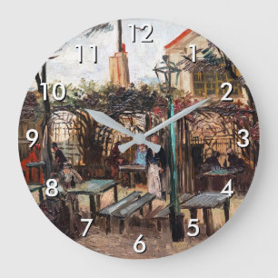 Vincent Van Gogh — La Guinguette on Montmartre Large Clock