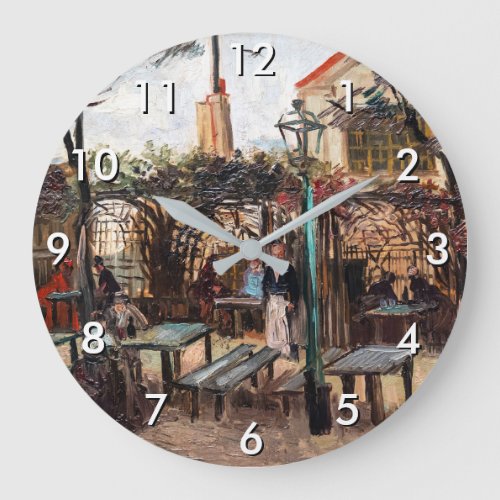 Vincent Van Gogh  La Guinguette on Montmartre Large Clock