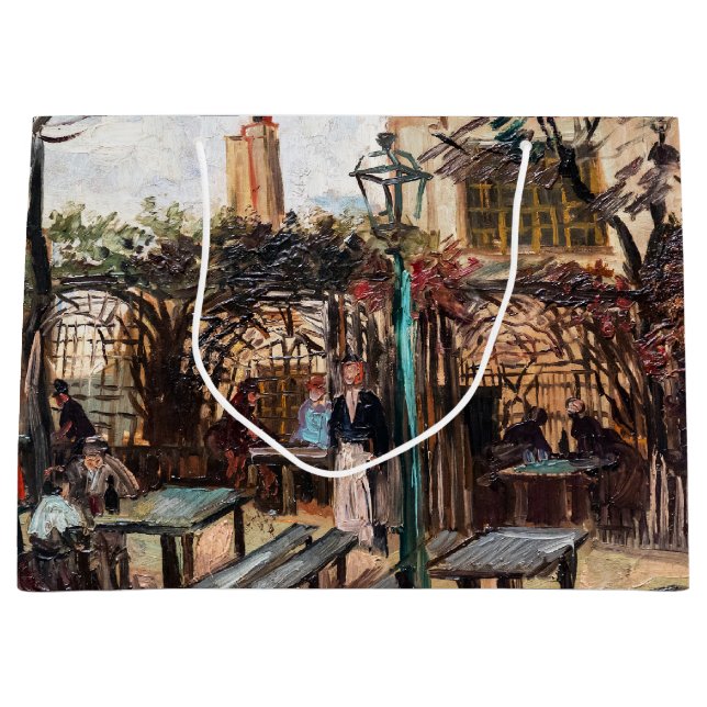 Vincent Van Gogh - La Guinguette on Montmartre Large Gift Bag (Front)
