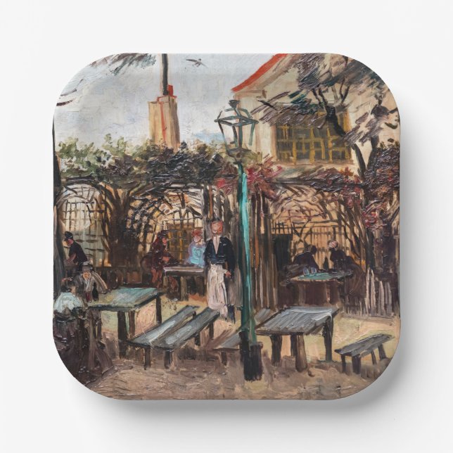 Vincent Van Gogh - La Guinguette on Montmartre Paper Plates (Front)