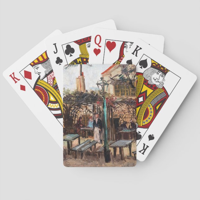 Vincent Van Gogh - La Guinguette on Montmartre Poker Cards (Back)