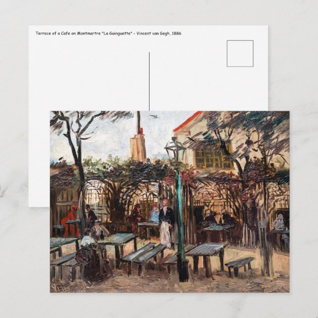 Vincent Van Gogh - La Guinguette on Montmartre Postcard (Front/Back)