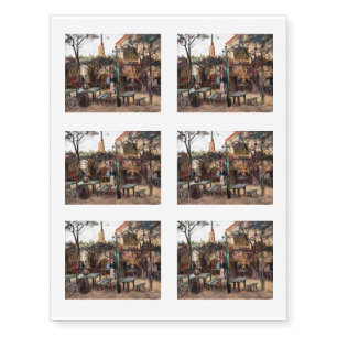 Vincent Van Gogh - La Guinguette on Montmartre Temporary Tattoos