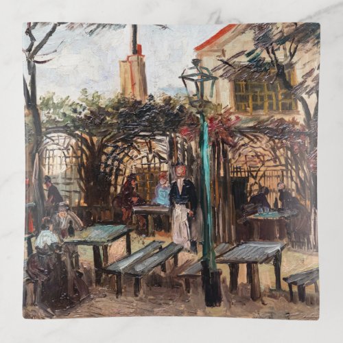 Vincent Van Gogh _ La Guinguette on Montmartre Trinket Tray