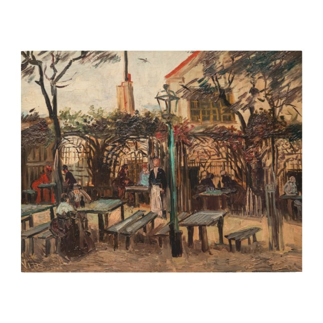 Vincent Van Gogh - La Guinguette on Montmartre Wood Wall Art (Front)