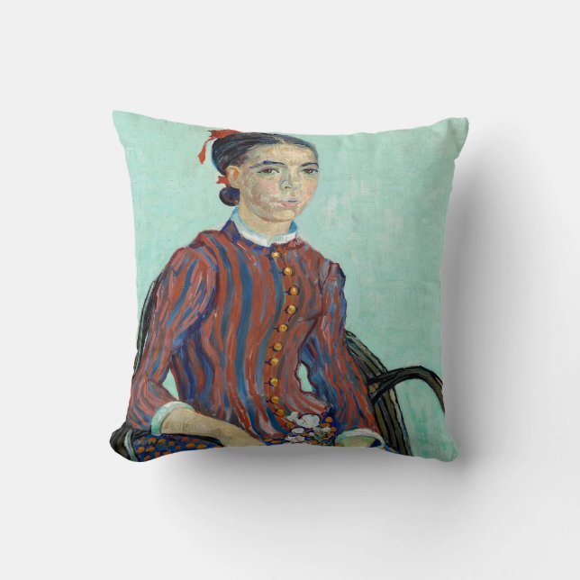 Vincent van Gogh - La Mousme Throw Pillow (Front)