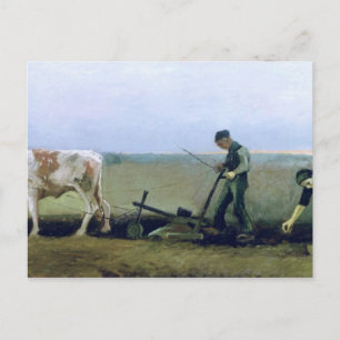 Vincent van Gogh Labourer and Peasant Planting Postcard