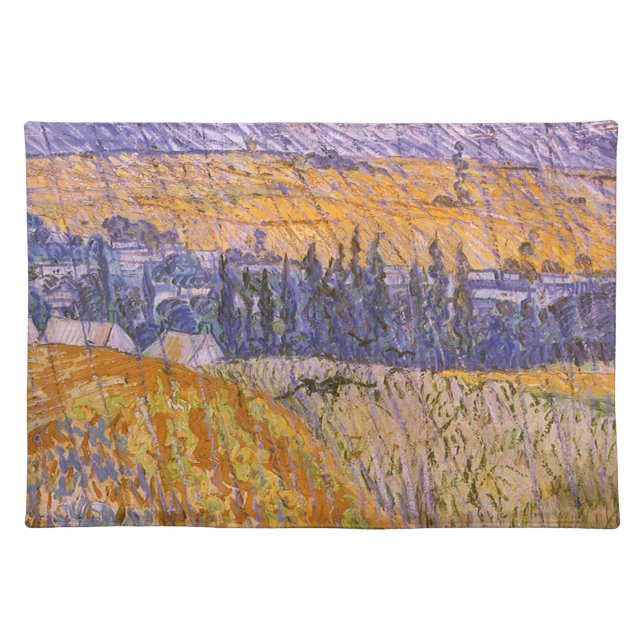 Vincent van Gogh - Landscape at Auvers in the Rain Cloth Placemat (Front)