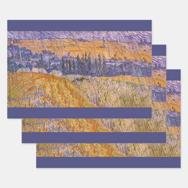 Vincent van Gogh - Landscape at Auvers in the Rain Wrapping Paper Sheets (Set)