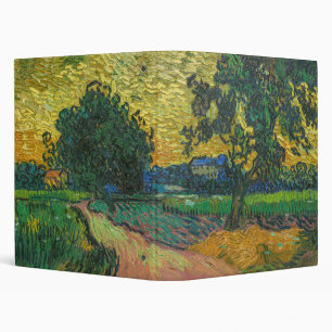 Vincent van Gogh - Landscape at Twilight 3 Ring Binder