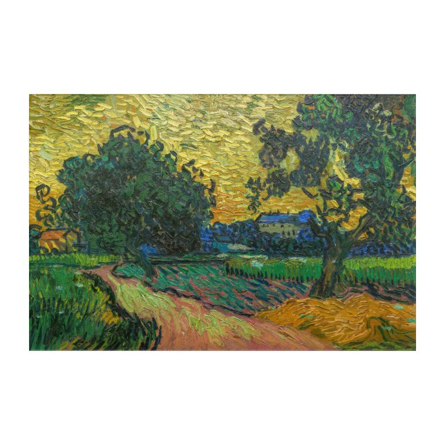 Vincent van Gogh - Landscape at Twilight Acrylic Print (Front)