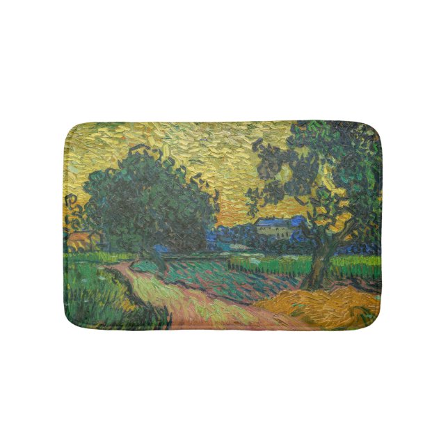 Vincent van Gogh - Landscape at Twilight Bath Mat (Front)