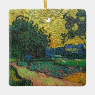 Vincent van Gogh - Landscape at Twilight Ceramic Ornament