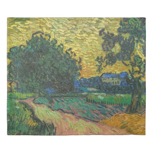 Vincent van Gogh _ Landscape at Twilight Duvet Cover