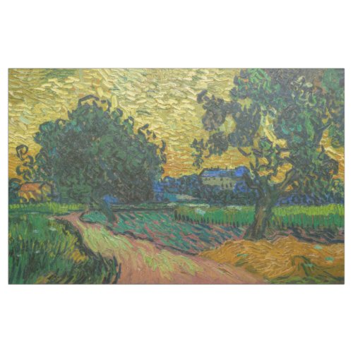 Vincent van Gogh _ Landscape at Twilight Fabric