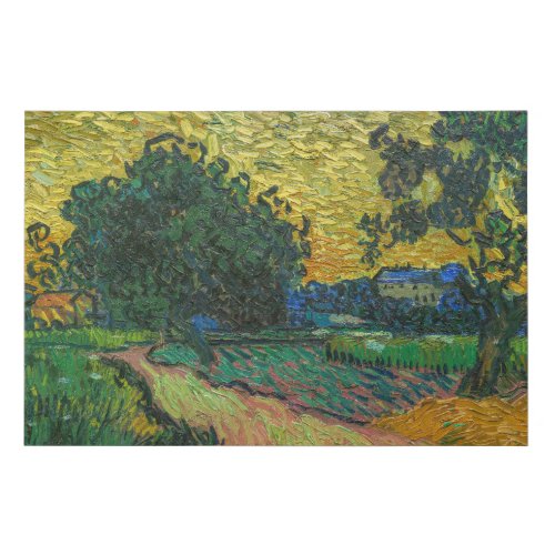 Vincent van Gogh _ Landscape at Twilight Faux Canvas Print