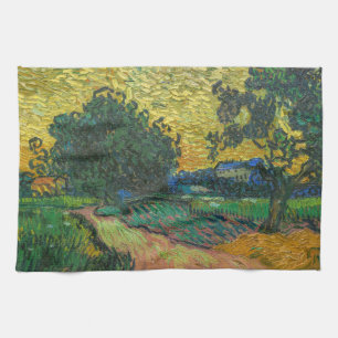 Vincent van Gogh - Landscape at Twilight Kitchen Towel