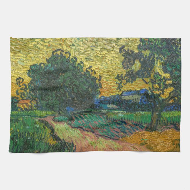 Vincent van Gogh - Landscape at Twilight Kitchen Towel (Horizontal)