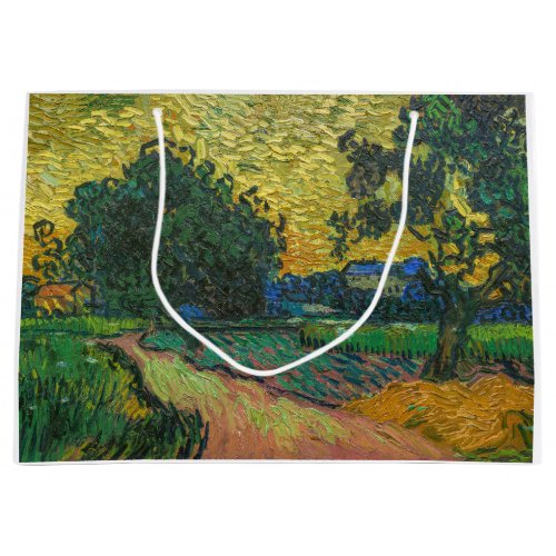 Vincent van Gogh _ Landscape at Twilight Large Gift Bag