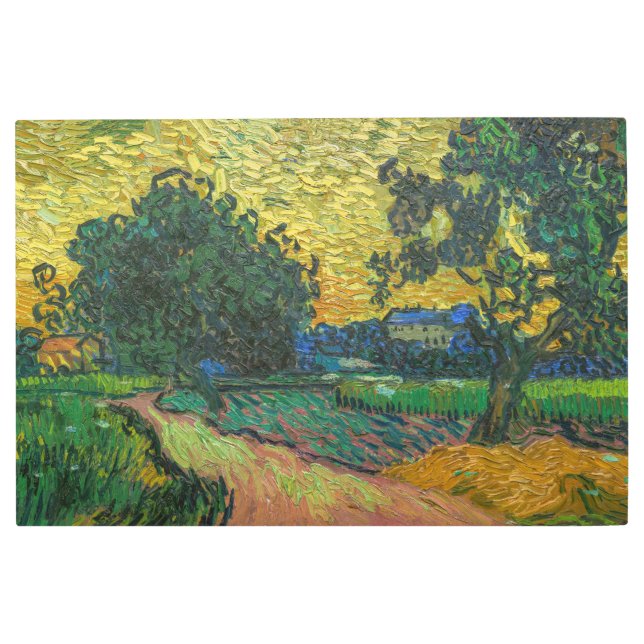 Vincent van Gogh - Landscape at Twilight Metal Print (Front)